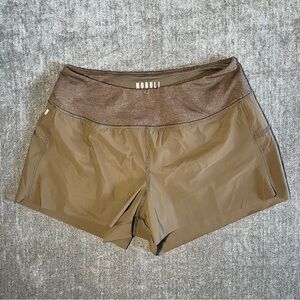 NOBULL Pace Short Women’s Size S 3" Athletic Training Shorts Brown